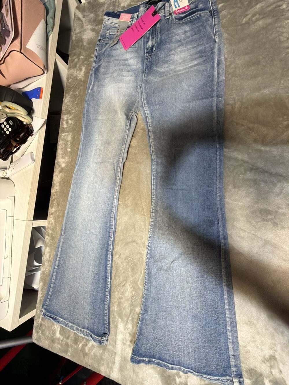 Between Us High Rise Bootcut Flap Pocket Jeans Size 11 Light Wash